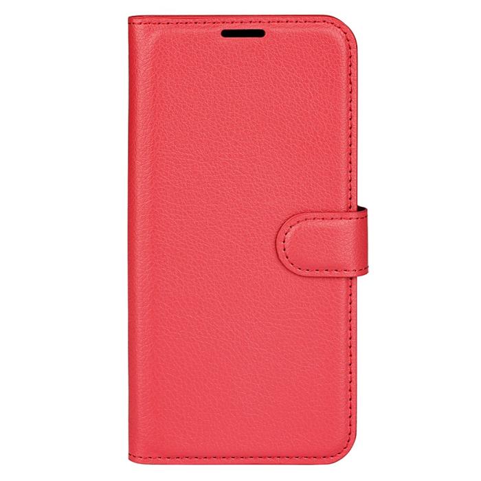 Bild 5,  Samsung Galaxy S24 FE Fodral Litchi Läder Textur Röd - Teknikhallen.se