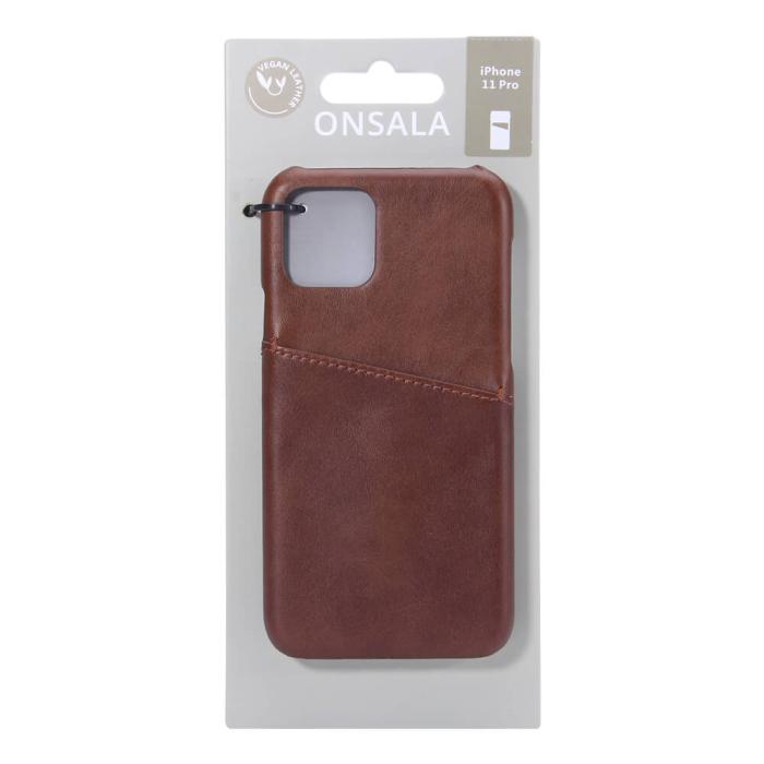 Bild 2, Onsala ONSALA iPhone 11 Pro Skal Kortfack Brun - Teknikhallen.se