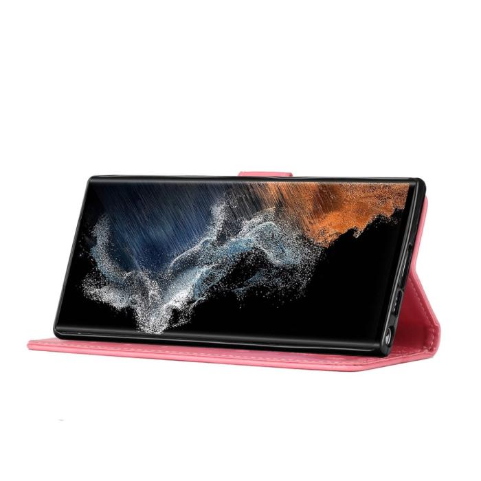 Bild 5,  Samsung Galaxy S23 Ultra Fodral Med Tryck Rosa - Teknikhallen.se