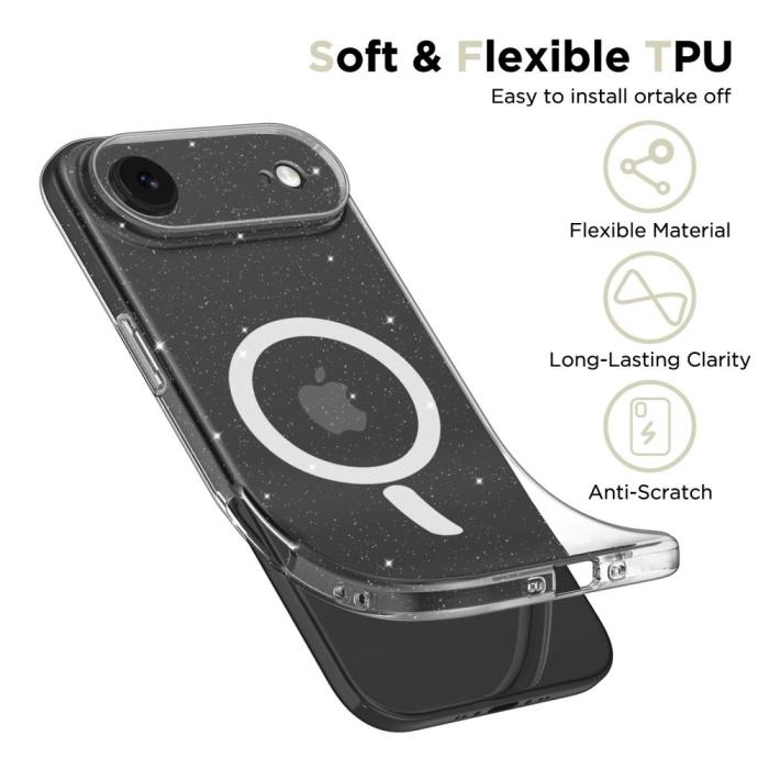 Bild 3, Tech-Protect Tech-Protect iPhone Air Skal MagSafe FlexAir Glitter - Teknikhallen.se