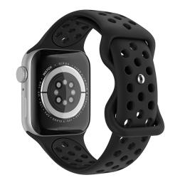 ColorPop Sportarmband Dual-Color Apple Watch 42/44/45/49 mm (S/M) Svart - Teknikhallen.se