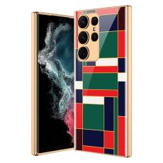 GKK GKK Galaxy S24 Ultra Skal H&auml;rdat Glas Electroplate R&ouml;d/Gr&ouml;n - Teknikhallen.se