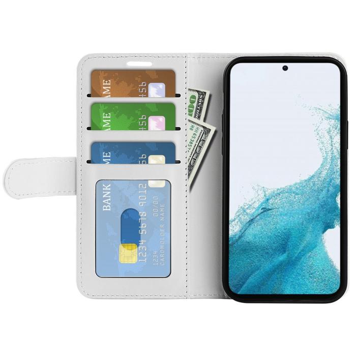 Bild 2,  Samsung Galaxy A54 5G Fodral Crazy Horse Läder Vit - Teknikhallen.se