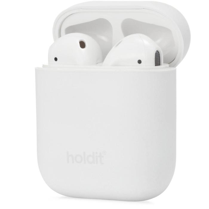Bild 2, holdit holdit AirPods Nygård Skal Silikon Vit - Teknikhallen.se