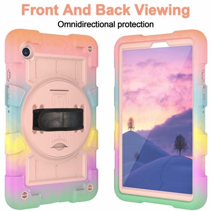 Bild 4,  Samsung Galaxy Tab A9 Skal Solid360 Rainbow - Teknikhallen.se
