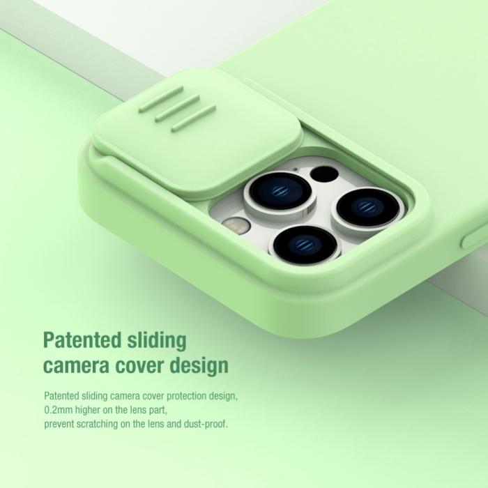 Bild 3, NILLKIN NILLKIN iPhone 14 Pro Max Skal CamShield Silky Liquid Grön - Teknikhallen.se