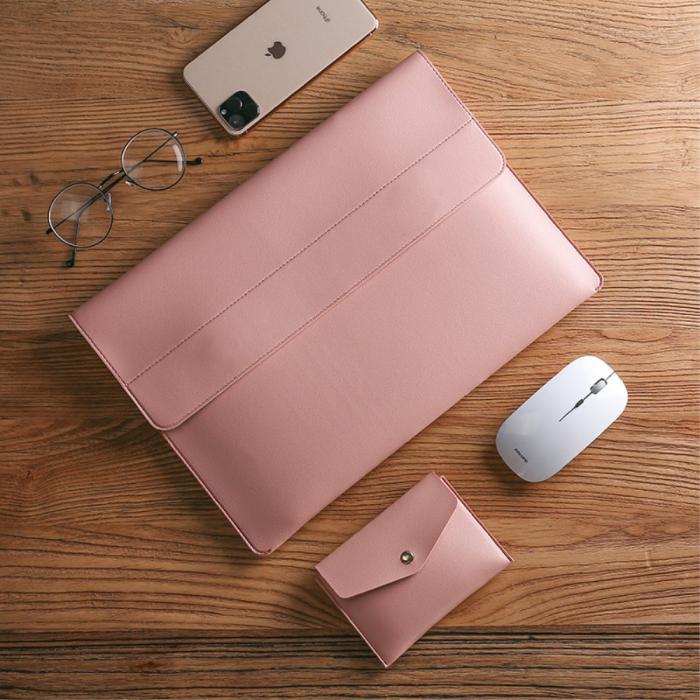 Bild 5,  Laptop Sleeve 2-Set PU-Läder Väska 14