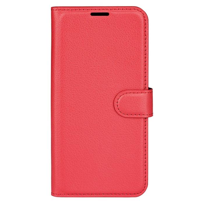 Bild 5,  Samsung Galaxy S23 Plus Fodral Litchi Läder Röd - Teknikhallen.se