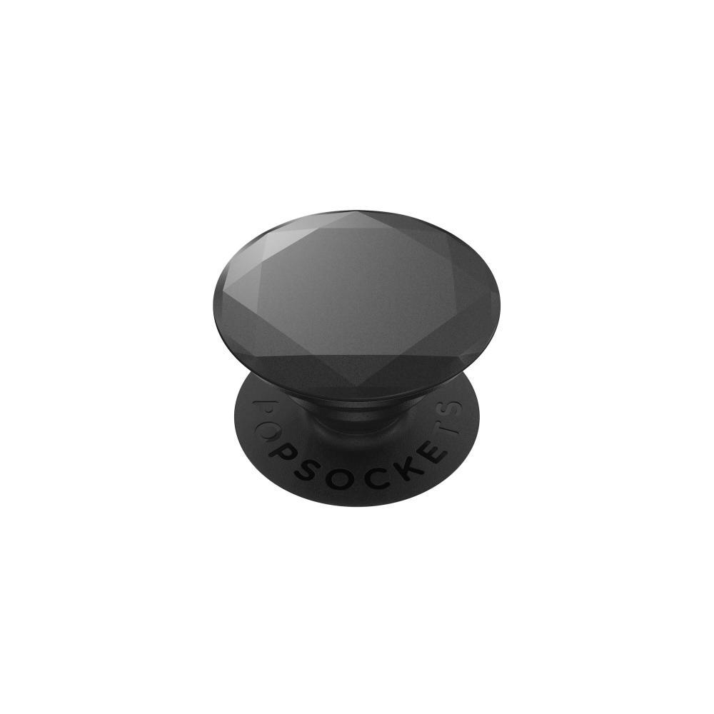 PopSockets PopSockets Avtagbart Grip med Ställfunktion Premium Metallic Diamond Black - Teknikhallen.se