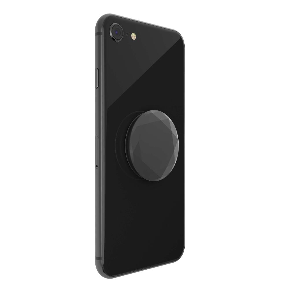 PopSockets PopSockets Avtagbart Grip med Ställfunktion Premium Metallic Diamond Black - Teknikhallen.se