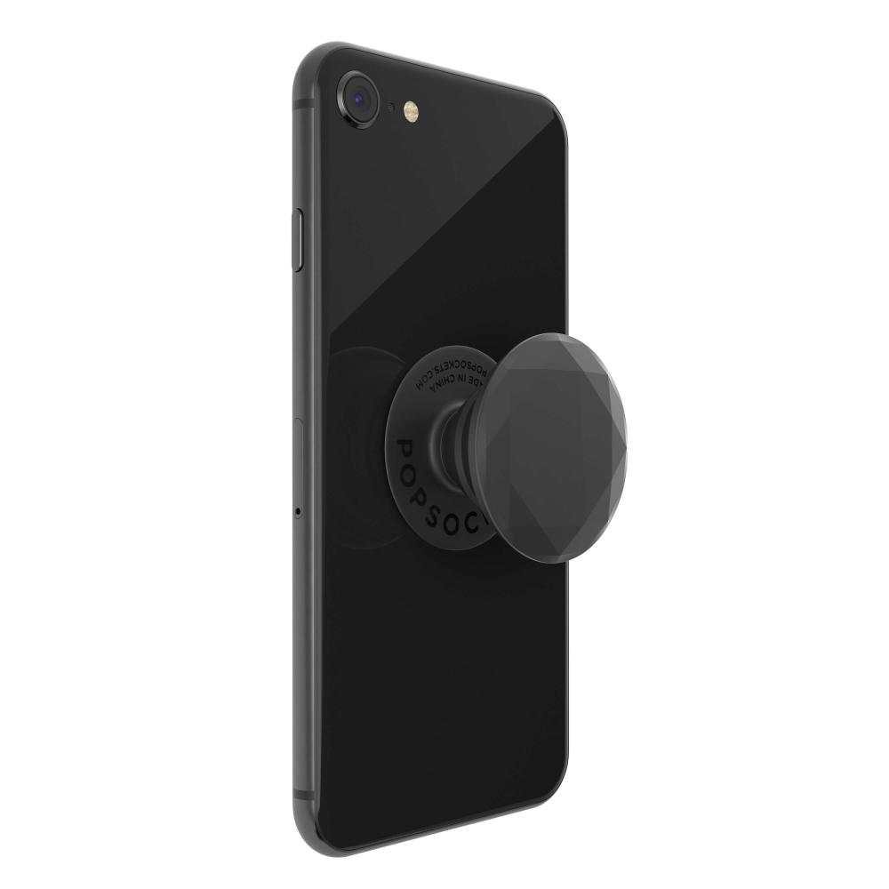 PopSockets PopSockets Avtagbart Grip med Ställfunktion Premium Metallic Diamond Black - Teknikhallen.se