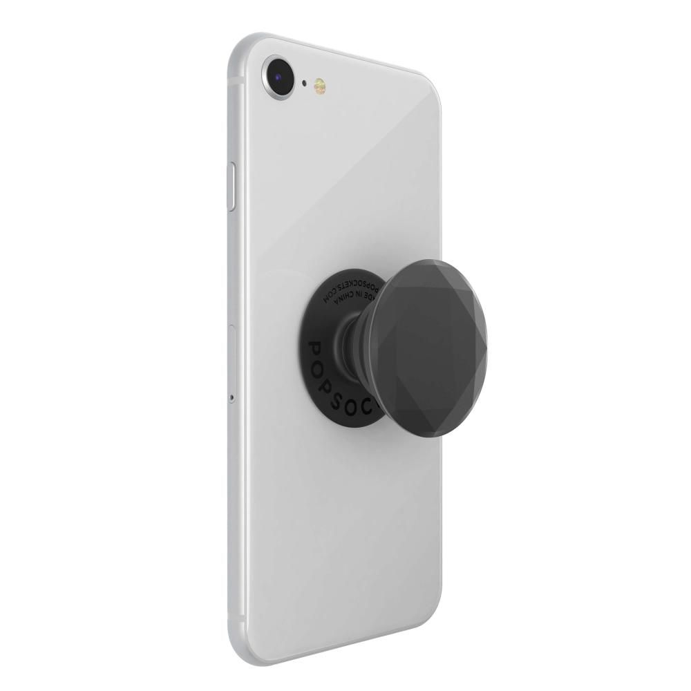 PopSockets PopSockets Avtagbart Grip med Ställfunktion Premium Metallic Diamond Black - Teknikhallen.se