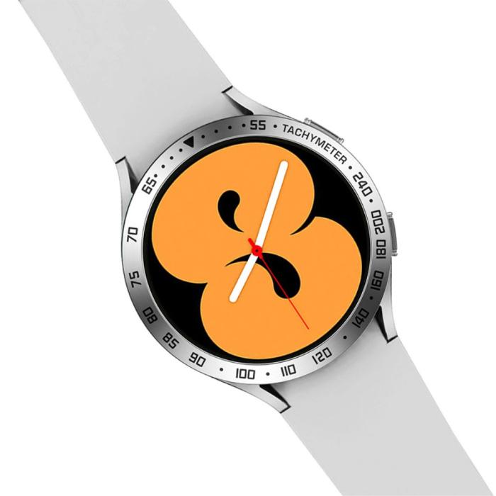 Bild 3,  Bezel Skyddande Ring Galaxy Watch4 Classic 44 mm Silver/Svart - Teknikhallen.se