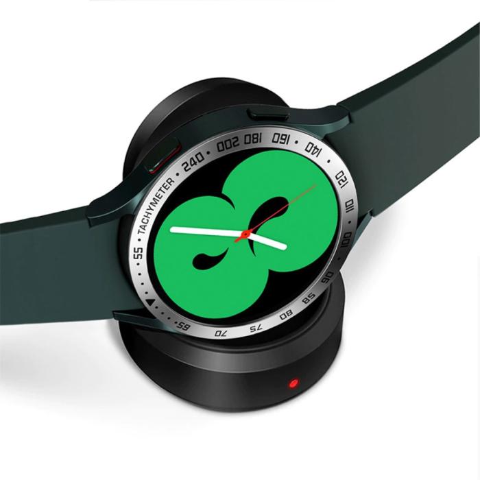 Bild 4,  Bezel Skyddande Ring Galaxy Watch4 Classic 44 mm Silver/Svart - Teknikhallen.se