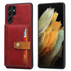  Galaxy S24 Ultra Skal Med Pl&aring;nboksfunktion R&ouml;d - Teknikhallen.se