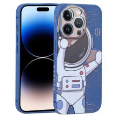  iPhone 14 Pro Skal Spaceman Bl&aring;/Beige - Teknikhallen.se