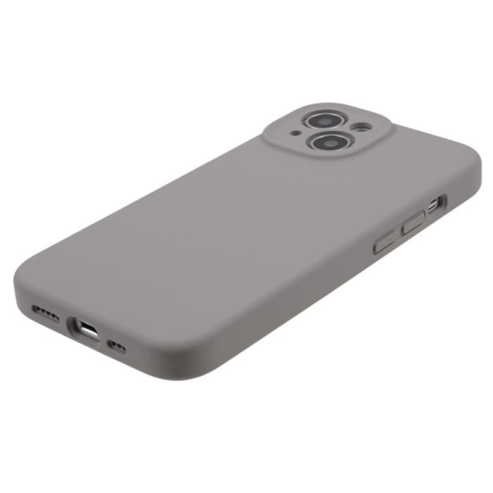 Bild 4,  iPhone 15 Plus Skal Liquid Silikon Grå - Teknikhallen.se