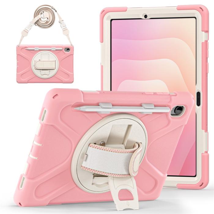 Bild 3,  Samsung Galaxy Tab S11 Skal Shockproof Hybrid Kickstand Rosa - Teknikhallen.se