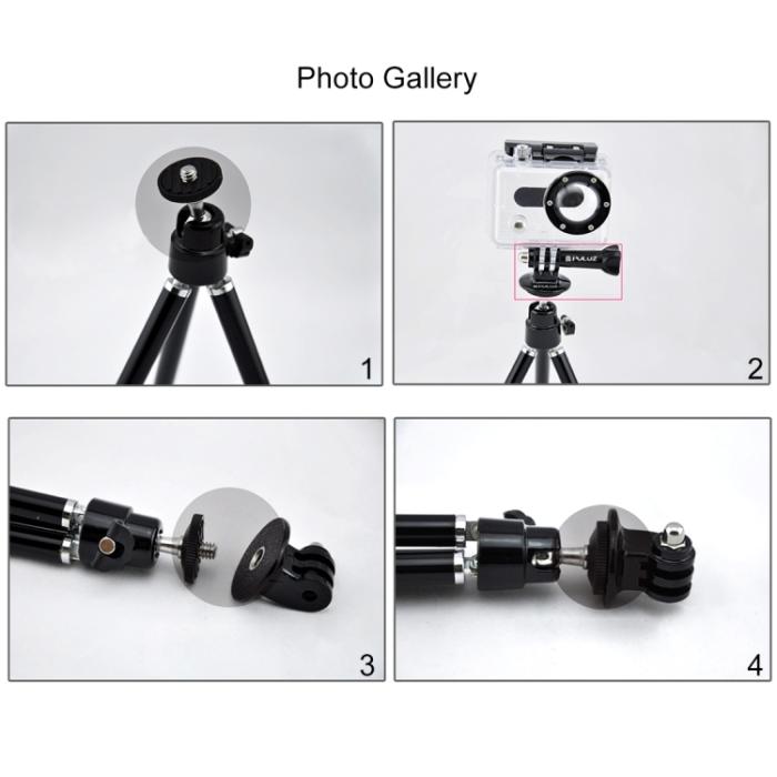 Bild 6, PULUZ PULUZ Tripod Mount Adapter För GoPro/DJI/Insta360 Actionkameror Svart - Teknikhallen.se
