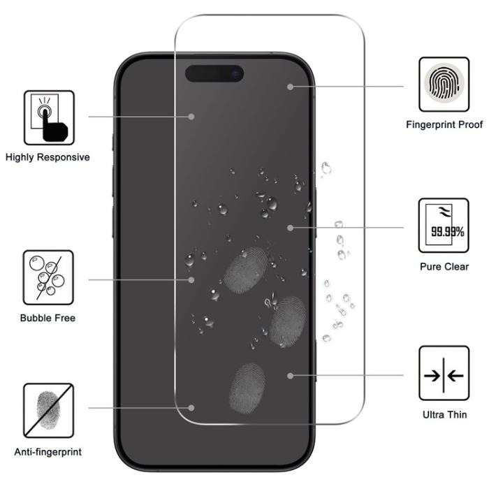 Bild 3,  iPhone 17 Skärmskydd / Linsskydd Härdat Glas - Teknikhallen.se