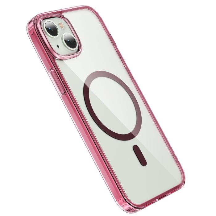 Bild 3, ColorPop ColorPop iPhone 15 Plus Skal CH MagSafe Transparent/Röd - Teknikhallen.se