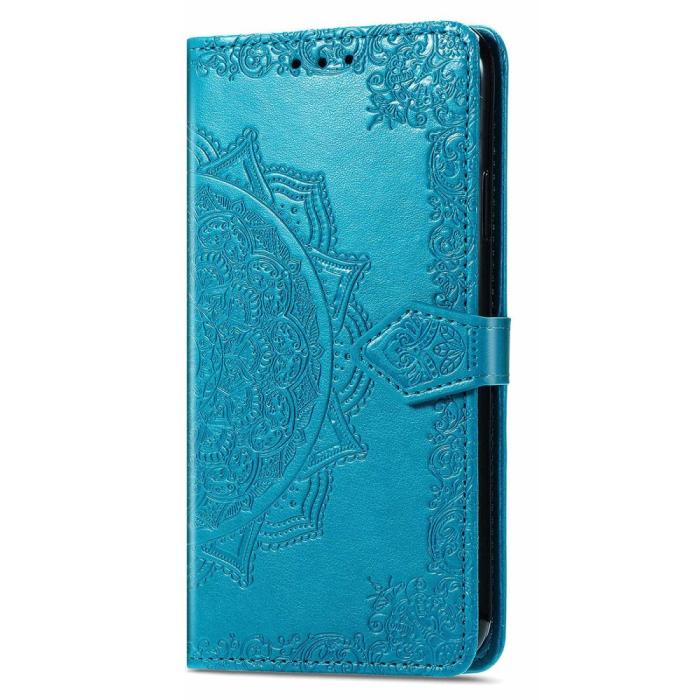 Bild 6,  Xiaomi 12T / 12T Pro Fodral Mandala Läder Blå - Teknikhallen.se