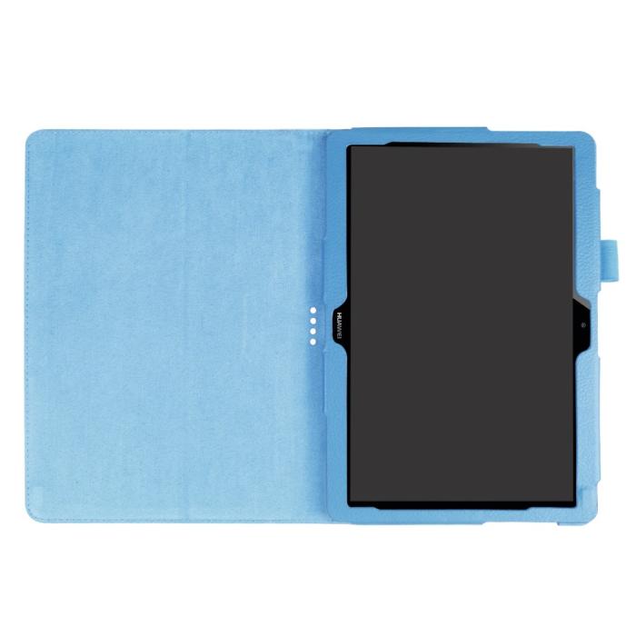 Bild 2,  Huawei MediaPad T3 10 - Litchi läderfodral - Ljus Blå - Teknikhallen.se