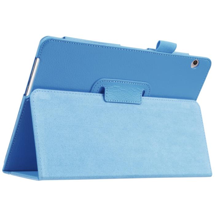Bild 4,  Huawei MediaPad T3 10 - Litchi läderfodral - Ljus Blå - Teknikhallen.se