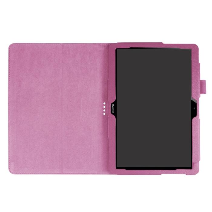 Bild 2,  Huawei MediaPad T3 10 - Litchi läderfodral - Lila - Teknikhallen.se