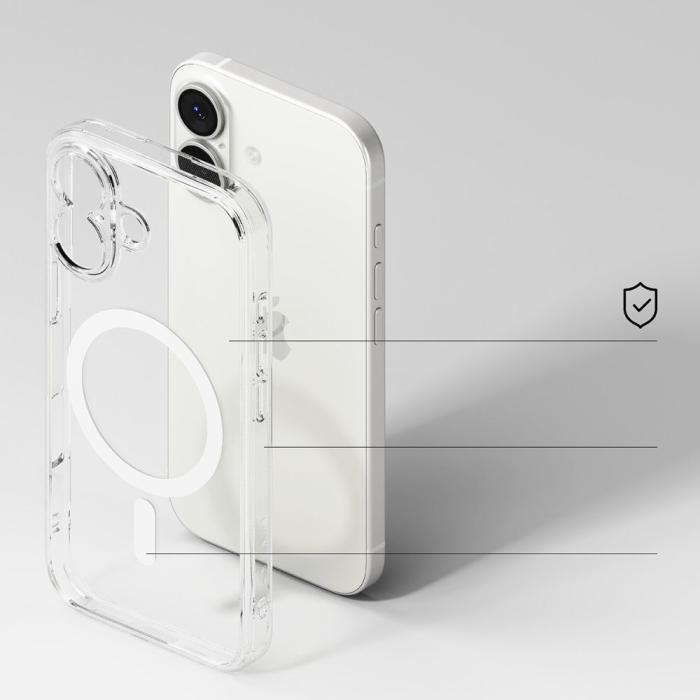 Bild 4, Ringke Ringke iPhone 17 Skal MagSafe Fusion Transparent - Teknikhallen.se