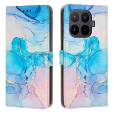  Xiaomi 17T Fodral L&auml;der Marmor Bl&aring;/Rosa - Teknikhallen.se