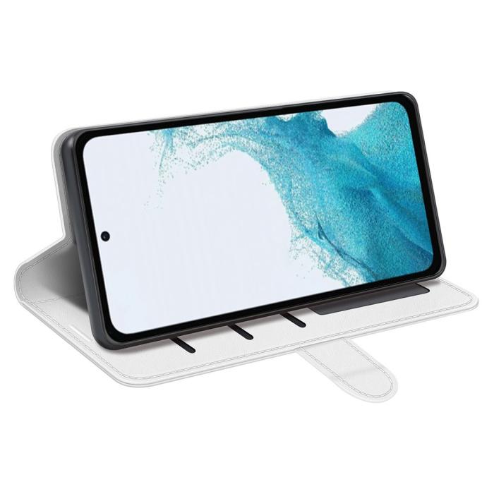 Bild 3,  Samsung Galaxy A54 5G Fodral Crazy Horse Läder Vit - Teknikhallen.se