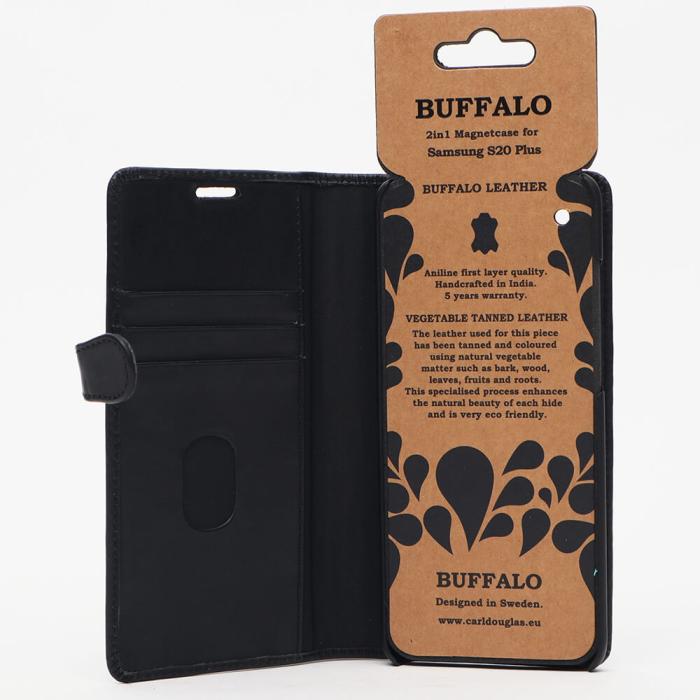 Bild 5, Buffalo Buffalo Samsung Galaxy S20 Plus Fodral 2in1 Äkta Läder Svart - Teknikhallen.se