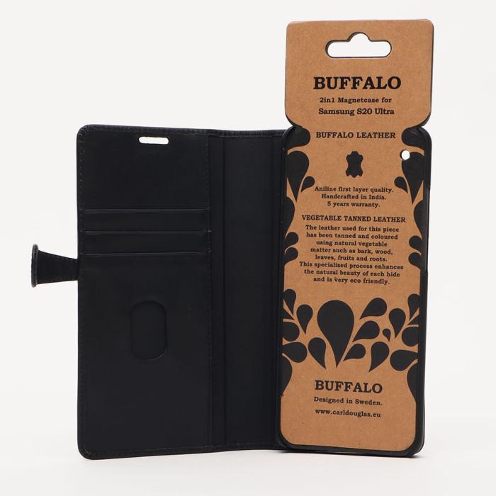 Bild 5, Buffalo Buffalo Samsung Galaxy S20 Ultra Fodral 2in1 Äkta Läder Svart - Teknikhallen.se