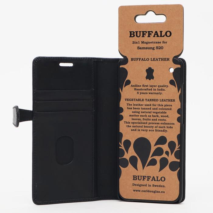 Bild 5, Buffalo Buffalo Samsung Galaxy S20 Fodral 2in1 Äkta Läder Svart - Teknikhallen.se