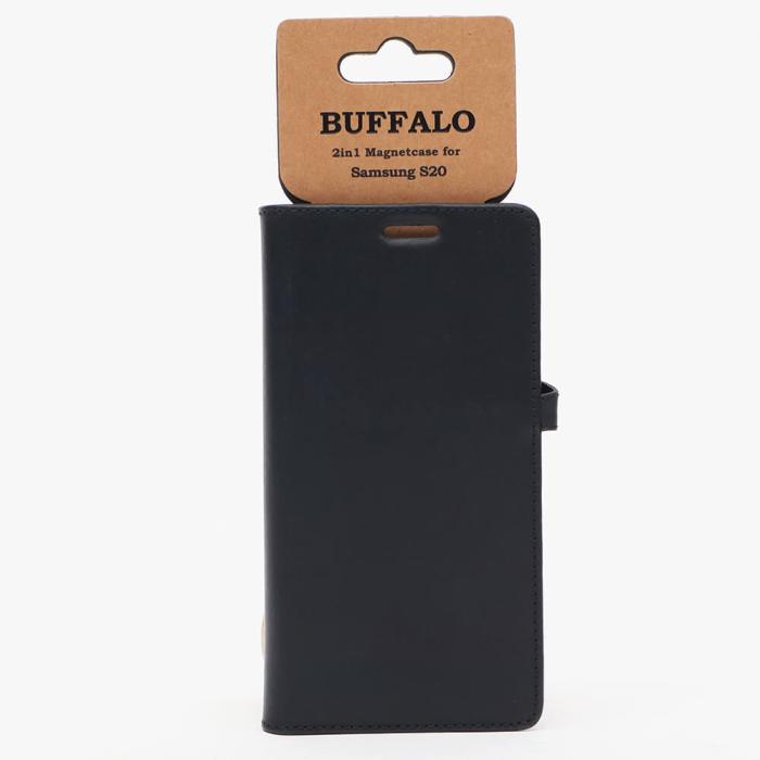 Bild 2, Buffalo Buffalo Samsung Galaxy S20 Fodral 2in1 Äkta Läder Svart - Teknikhallen.se