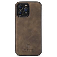 DG.MING DG.MING iPhone 12 / 12 Pro Skal L&auml;derbelagt M&ouml;rk Brun - Teknikhallen.se