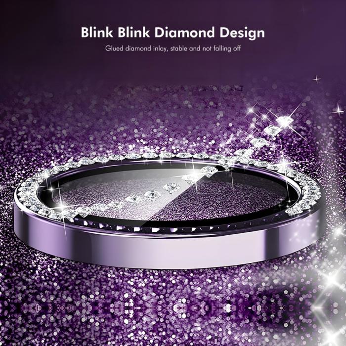 Bild 2, ENKAY ENKAY Galaxy S25 Ultra Linsskydd Rhinestone Blå - Teknikhallen.se