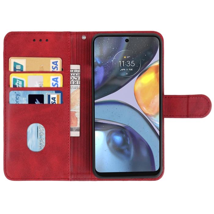 Bild 3,  Motorola Moto G22 Fodral Läder Röd - Teknikhallen.se