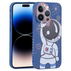  iPhone 14 Pro Skal Spaceman Bl&aring;/Brun - Teknikhallen.se