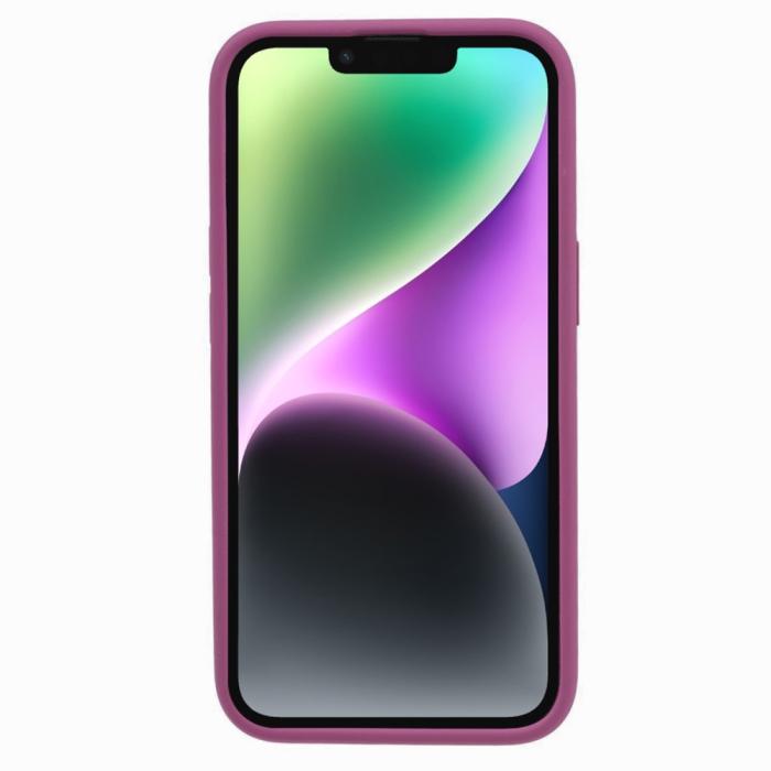 Bild 2,  iPhone 15 Plus Skal Liquid Silikon Rosa Pitaya - Teknikhallen.se