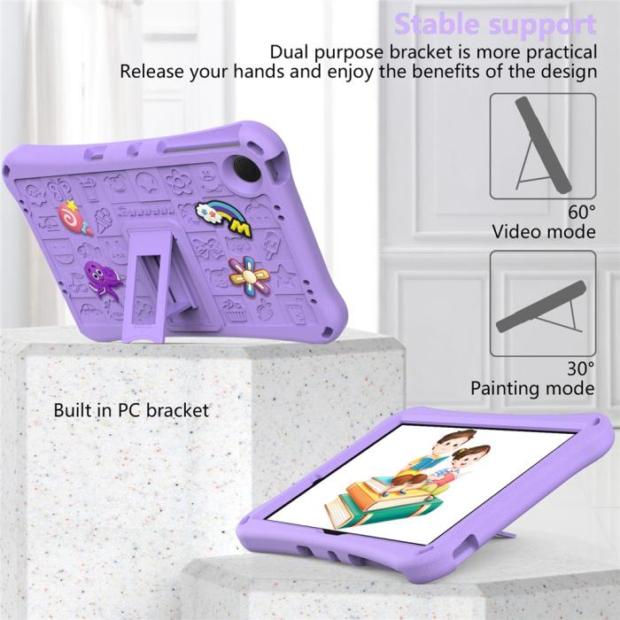 Bild 6,  Samsung Galaxy Tab A11 Plus / A9 Plus Skal EVA Kickstand Lila - Teknikhallen.se