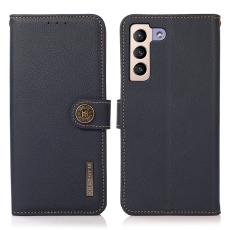 KHAZNEH KHAZNEH Samsung Galaxy S22 Plus Fodral RFID &Auml;kta L&auml;der Bl&aring; - Teknikhallen.se
