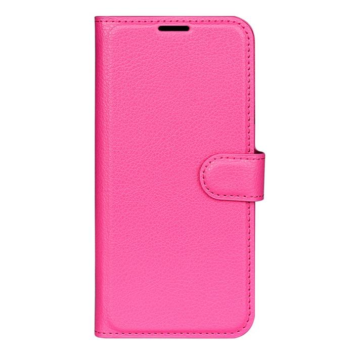 Bild 5,  Samsung Galaxy S24 FE Fodral Litchi Läder Textur Rosa - Teknikhallen.se