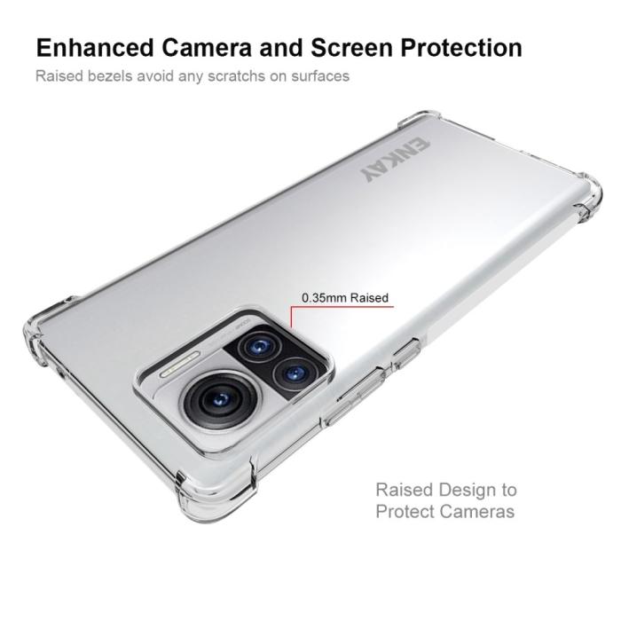 Bild 3, ENKAY ENKAY Motorola Edge 30 Ultra 5G Skal Shockproof TPU Transparent - Teknikhallen.se