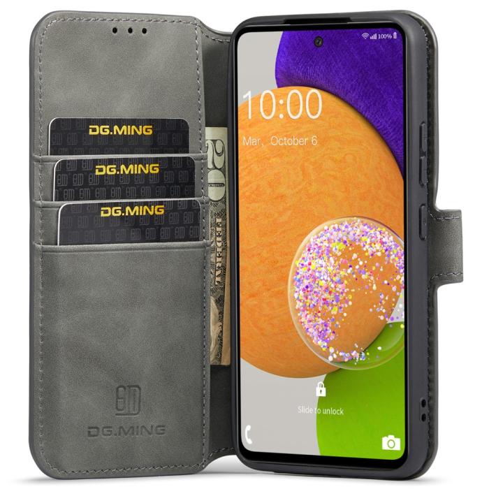 Bild 5, DG.MING DG.MING Samsung Galaxy A53 5G Fodral Retro Läder Grå - Teknikhallen.se