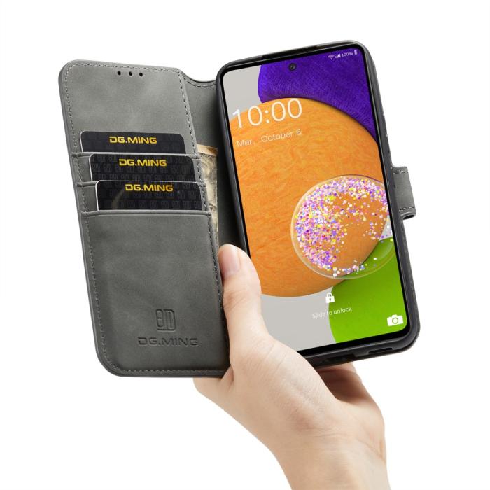 Bild 6, DG.MING DG.MING Samsung Galaxy A53 5G Fodral Retro Läder Grå - Teknikhallen.se