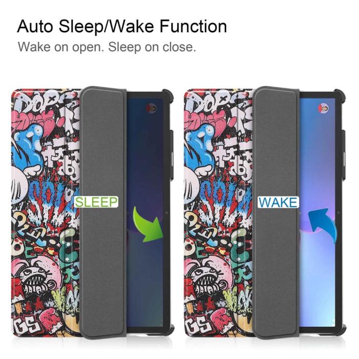 Bild 5,  Lenovo Tab P11 Pro Gen 2 Fodral Tri-Fold Graffiti - Teknikhallen.se