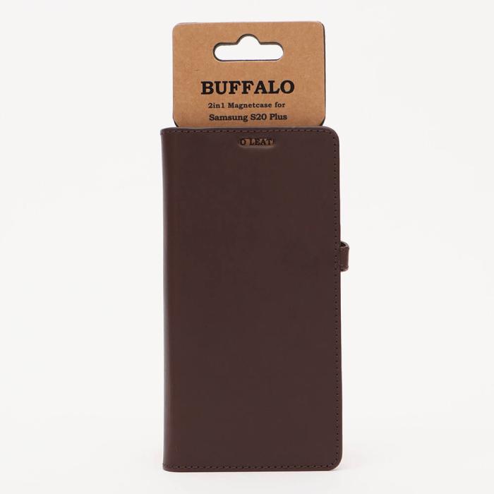Bild 2, Buffalo Buffalo Samsung Galaxy S20 Plus Fodral 2in1 Äkta Läder Brun - Teknikhallen.se