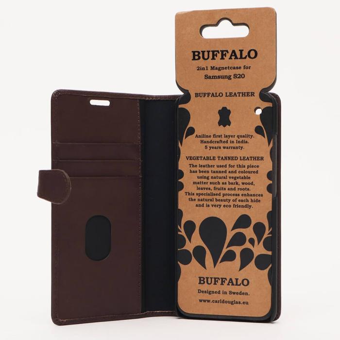 Bild 5, Buffalo Buffalo Samsung Galaxy S20 Fodral 2in1 Äkta Läder Brun - Teknikhallen.se